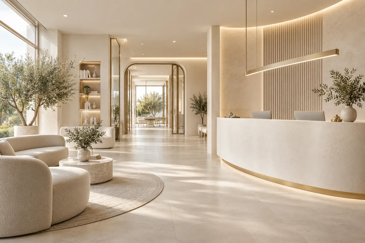 Render conceptual de la recepción de TRASCEND